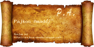 Pajkos Amadé névjegykártya